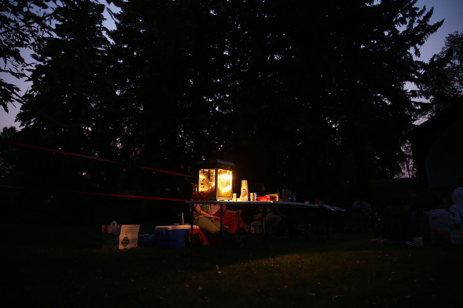 the popcorn popper was the only light